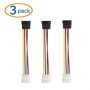 Cable Matters Câble d'alimentation Molex vers SATA à 4 Broches de Ensemble 3 Pièces(SATA vers Molex) - 15cm
