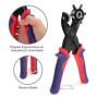 WORKPRO Pince Perforatrice avec 6 Tailles de Poinçon Interchangeables pour Tissu, Ceinture en Cuir, Sac, Plastique, Papier