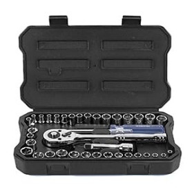 WORKPRO Coffret de Douilles en Cr-V 1/4-inch et 3/8-inch et Clé à Cliquet de Dégagement Rapide (39-Pièce)