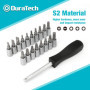 DURATECH Coffret de Douilles Embouts et Clés à Cliquet 108 pièces, Cliquet Réversible 1/2" et 1/4", Rallonges, Embouts, Douilles