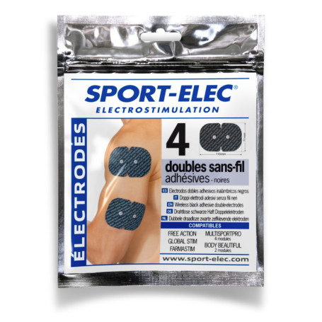 Sport-Elec Easf Lot de 4 electrode pour appareils Noir FR : Adultes (Taille Fabricant : Unique)