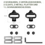 Cales de vélo compatibles avec Les pédales sans Clips, Jeu de plaques de Chaussures de vélo compatibles SPD Antidérapantes Pédal