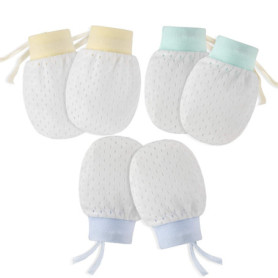 Hifot Bébé garçon filles gants nouveau-né pas de mitaines à gratter 3 paires, mitaines anti-rayures molles de filles infantiles 