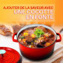 Nutrichef Cocotte en Fonte Émaillée-Cocotte Fonte de 5 Litres - Ustensiles de Cuisson Émaillée pour Cuisinière- Marmite Inductio