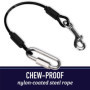 Leash Boss Dog Car Seat Belt Restraint - No-Chew Heavy Duty Car Seatbelt for Pets - 5 Sizes - Coated Steel Rope to Prevent Chewi