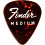 Fender »FINE ELECTRIC PICK TIN« Médiators dans boîte de collection - 12 Pièces - Celluloid - Forme 351-3 Épaisseurs - Couleur To
