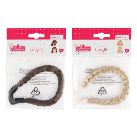 Corolle - Headband Tresse, pour poupée Ma Corolle, Modèle Assorti, dès 4 ans, 9000210190, Pas de Variation