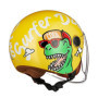 FREEUP Casque moto enfant fille garçon, casque jet avec visière, casque scooter dinosaure casque scooter casque cyclomoteur casq