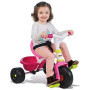 Smoby - Tricycle Be Fun Confort Rose - Vélo Enfant Dès 10 Mois - Evolutif - Canne Parentale avec Sacoche - Arceau de Sécurité - 