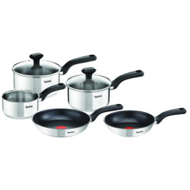 Tefal Comfort Max Casseroles 14/16/18 cm + couvercles 16/18 cm, Poêles 20/24 cm, Induction, Revêtement antiadhésif sur (poêles),