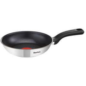 Tefal Comfort Max Poêle 20 cm, Induction, Revêtement antiadhésif, Acier inoxydable haute qualité, Indicateur de température Ther