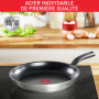 Tefal Comfort Max Poêle 20 cm, Induction, Revêtement antiadhésif, Acier inoxydable haute qualité, Indicateur de température Ther