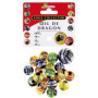Kimplay- Lot de 20+1 Billes, Œil De Dragon, 3 ans to 99 ans, 9072, Taille unique