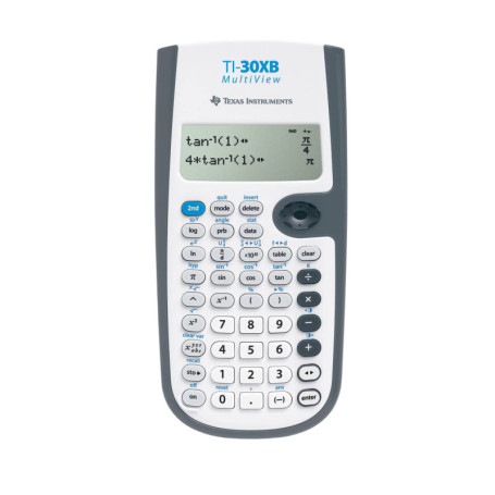 Texas Instruments TI-30XB Mulitview Calculatrice Scientifique, Gris, blanc