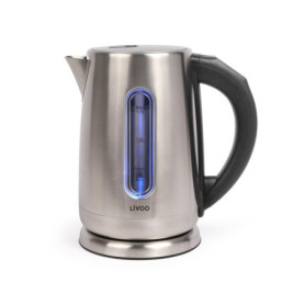 Livoo - Bouilloire à température variable 1,7 L - 2200W, acier inoxydable, temperature réglable, filtre anticalcaire amovible, c