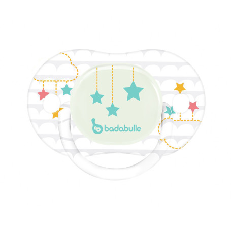 BADABULLE Phosphorescente Pack de 2 Sucettes Réversibles 6-12 Mois