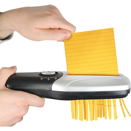 FISHTEC Destructeur de Documents Electrique - Portatif/Compact – Déchiqueteuse Broyeur Papier – Découpe Rapide - Alimentation : 