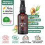 Bionoble Huile d'Argan Bio 50ml - 100% Pure, Naturelle, Pressée à Froid - Bouteille en Verre + Pipette et Pompe - Huile Argan Ch