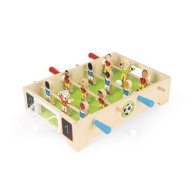 Janod - Mini Babyfoot de Table en Bois Champions - Dès 3 Ans, J02070, Multicolore
