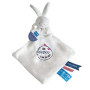 Doudou et Compagnie - Sac à Doudou Lapin UNICEF - 10 Cm Blanc - Idée Cadeau de Naissance Fille et Garçon - Garantie Doudou Perdu