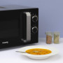 Micro-ondes Compact Design 20L VIO8 Noir H.Koenig Puissant 700W, Plateau tournant 24,5cm, Multifonction 5 niveaux de chauffe, fo