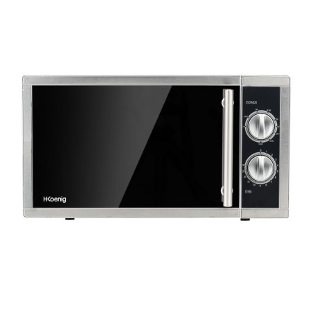 H.Koenig Four Micro-Ondes Grill 2 en 1 23L VIO7 1000W, Plateau Tournant 27cm, Multifonction 9 Programmes, Décongélation, Cuisson