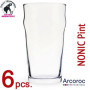 ARCOROC Nonic Pint Beer Glass 570 ML Set of 6