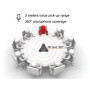 Matosio Octopus Haut-Parleur & Microphone de conférence téléphonique Microphone omnidirectionnel à 360 ° Plug and Play USB pour 