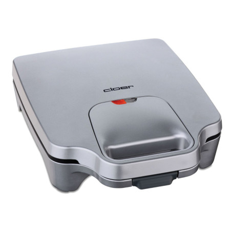 Cloer 6269 Appareil à croque-monsieur XXL pour 4 sandwichs divisés en diagonale, American Toast, Remplissage XXL, Information op