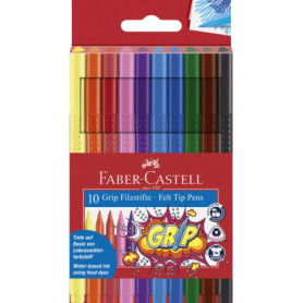 Faber-Castell 516021 Lot de 10 Feutres Grip Colour
