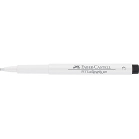 Faber-Castell 167501 Crayon à encre de Chine Pitt Artist Pen C avec mine 2,5 mm, blanc, multicolore, 1 pièce
