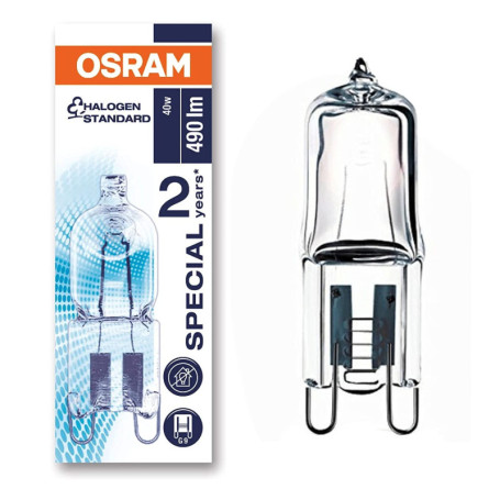 Osram 40W 230v G9 66740 Halopin Four nominale lampe halogène Blanc chaud