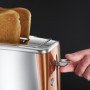 Russell Hobbs Grille Pain [Pour 2 Tranches] Luna Cuivre Inox (2 Fentes extra larges, 6 Niveaux de Brunissage rapide, Surélévatio