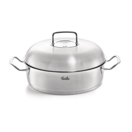 Fissler Original-Profi Collection Cocotte en Acier Inoxydable (4,8 l – Ø 28 cm), Sautoir Rond avec Couvercle Métallique – Compat