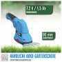 Güde 95508 Kit d'entretien de Jardin sans Fil GPS 7,2 V-1,5 Li-ION (Batterie 7,2 V, Li-ION, kit composé d'un Embout de cisaille 