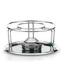 Kela 60127 réchaud pour fondues et wok, métal chromé, diamètre 23,5 cm, hauteur 10,5 cm 'Maxi', Argenté