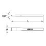 KS Tools 963.2443 - Burin de maçon - 150mm x 14 mm - Gamme BRONZEplus - Tranchant libre d'arête - 6 pans - Antidéflagrant - Alli