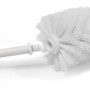 Relaxdays Ensemble porte brosse WC support porte rouleau papier toilette en bambou et inox brosse plastique distributeur papier 