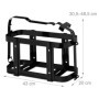 Relaxdays Support pour jerricane Automobile, pour 10 & 20 l, réserve, Porte bidon, métal, Support récipient, Noir