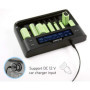 Chargeur de Piles Rondes VOLTCRAFT CC-8 Li-ION, LiFePO, NiMH, NiCd A, LR6 (AA), LR03 (AAA), LR8 (AAAA), 6LR61 (9 V), LR