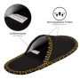 ONVAYA® ABS Pantoufles d'invités | Home noir et or | Set de 6 | Semelle antidérapante | Chaussons | Pantoufles en feutre | Taill
