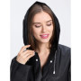 welsberg Poncho Pluie Imperméable avec Capuche et Manches, Cape de Pluie Réutilisable pour Adultes Unisexe, Taille Unique, noir