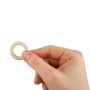 Lot de 10 anneaux en bois de qualité supérieure, diamètre : 3 cm, épaisseur : 7 mm, couleur naturelle