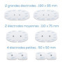 Beurer EM 70 Wireless kit de rechange, 8 électrodes en gel autocollantes pour l'utilisation avec l'appareil EMS / TENS numérique