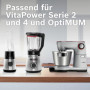 Bosch Hausgeräte MMZBT01B für Optimum Küchenmaschine und VitaPower Series 4 Standmixer to-go Gourde, Tritan, Transparent/Noir