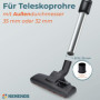 Kenekos Brosse combinée avec 2 roulettes pour aspirateur 35/32 mm AEG Siemens Miele UVM Plaque de sol en aluminium