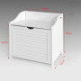 SoBuy FSR40-W Panier à Linge avec Sac Amovible Armoire de Salle de Bain Banc de Rangement