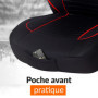 upgrade4cars Housse de Siege Voiture Universelle Noir Rouge | Ensemble de Housses Siège Auto Universel | Couvre Sieges pour Avan