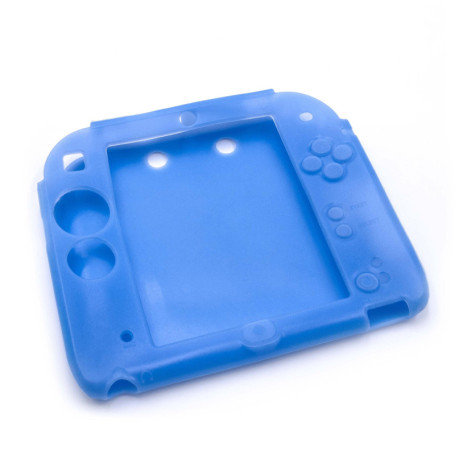 vhbw Manchon Housse Compatible avec Nintendo 2DS Console de Jeu, Manette - Silicone, Bleu