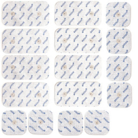 16 électrodes axion de 5x5 cm et 10x5 cm | Compatibles avec les électrostimulateurs COMPEX | Patchs de rechange pour TENS et EMS